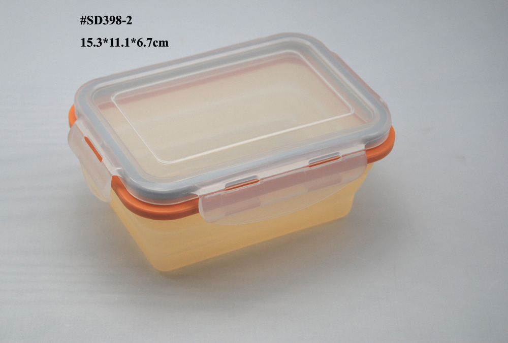 Pack-Away Silicone Folding Lunch Box Oven&Microwave Safe (SD398-2)