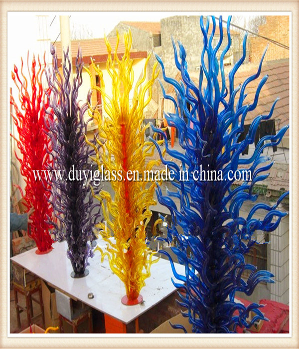 Muticolour Tree Blow Glass Sculpture for Hotel Decoration