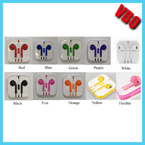 High Quality Earphone Headset for iPhone 5 and Mobile Phone (10P008)