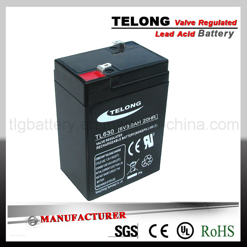 6V3ah Maintenance Free Power Battery for Alarm System