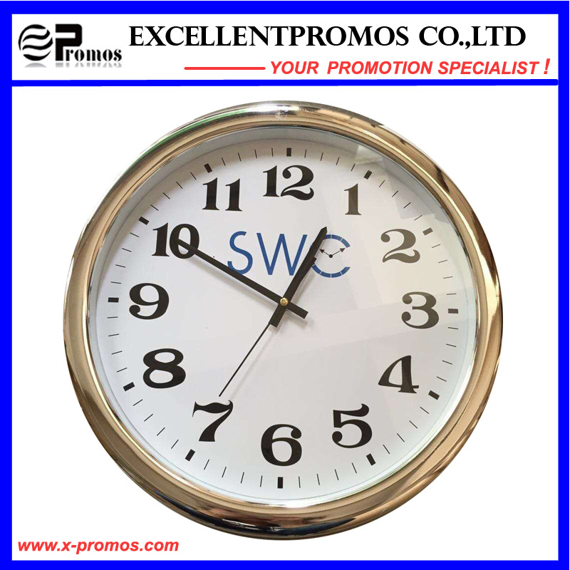 Custom Logo Printing Round Plastic Wall Clock (Item23)
