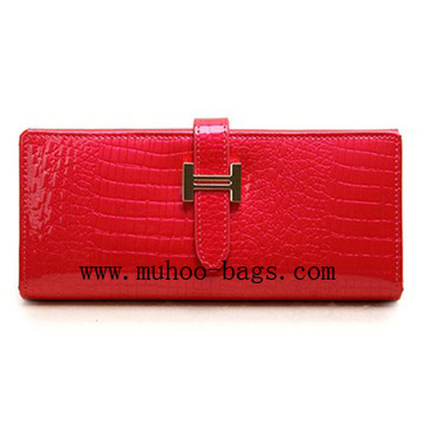 Fashion Real Leather Clutch Wallet for Lady (MH-2064 fushia)