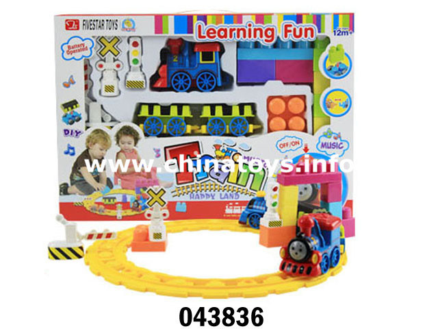 B/O DIY Toy Car Train Electrical Alloy Railway Car Toys (043836)