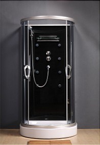 Black Round Glass Poland Shower Cabin, Shower Room (TG-907)