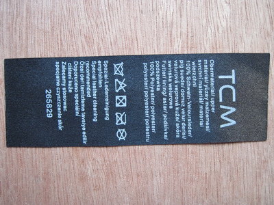 Silk Printing Care Label
