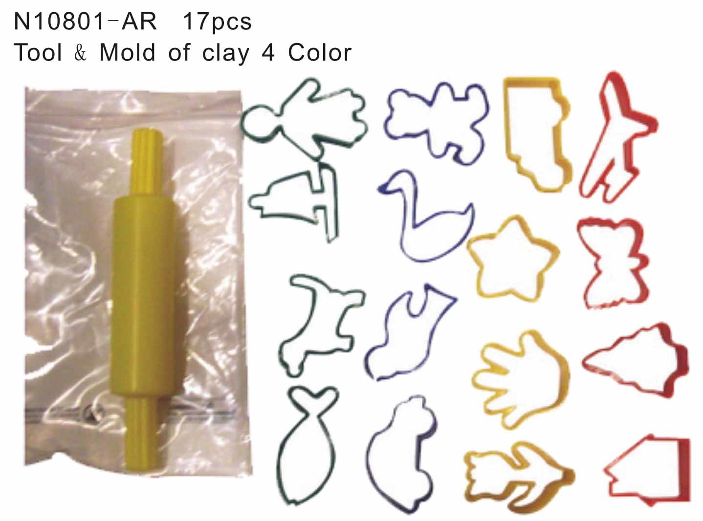 Clay Tool Set, Educational Toys, Tool + Mold of Clay (N10801-AR)