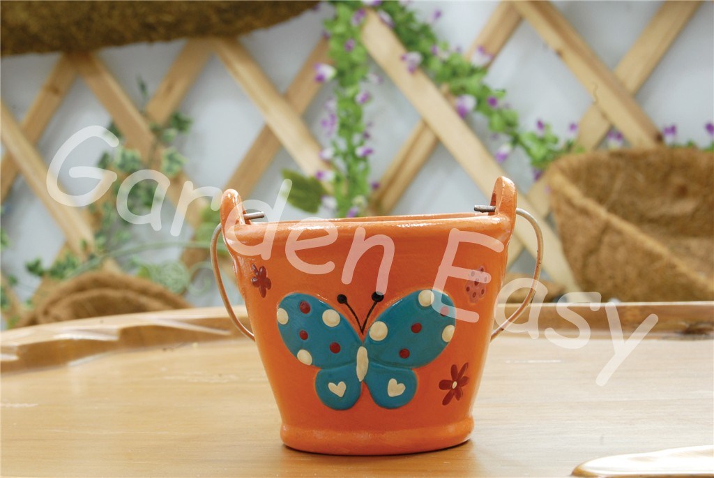 3 Inch Colorized Terracotta Bucket Pot (901012) 