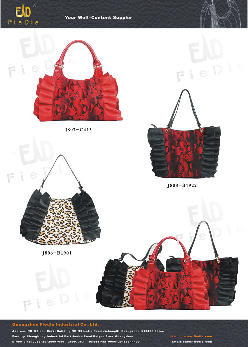Handmade China Designer Ladies Handbag Satchel Bag (J808-B1922)