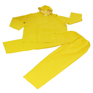 2 PCS Rain Suit 0.32mm PVC/Polyester