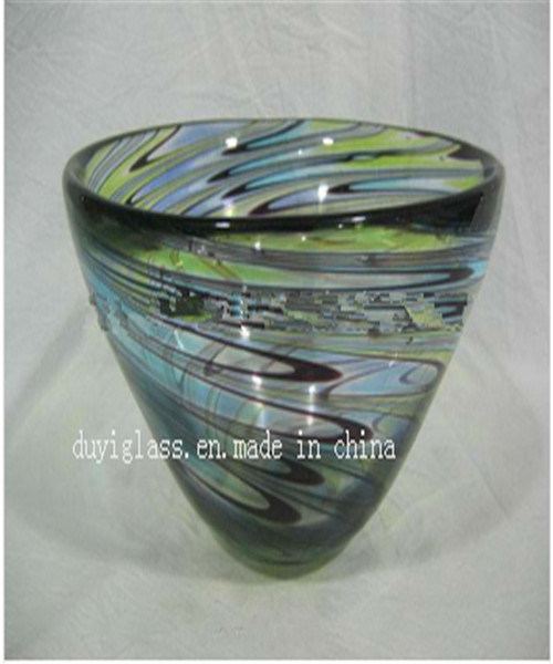 Muticolour Decorative Blown Glass Craft Vase