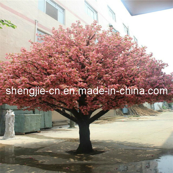 Newest Outdoor Artificial Trees Cherry Blossoms with Two Trunks (SJ2458)