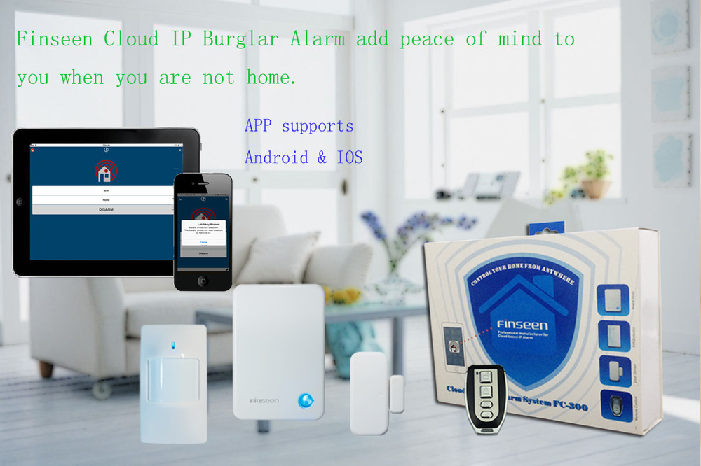 Security System Wireless Alarm with Smoke Detector