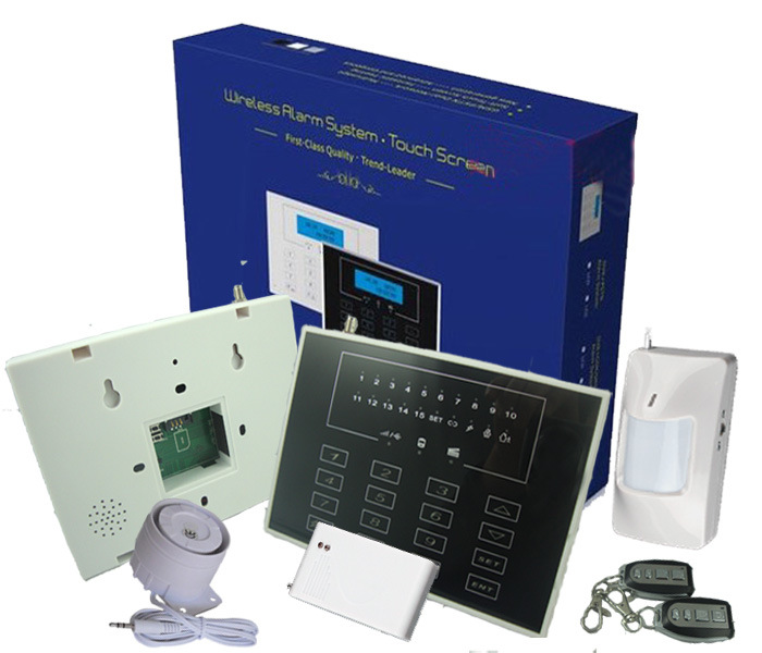 Wireless PSTN/GSM Alarm LED Touch Keypad Home Surveillance Security/Burglar Alarm System