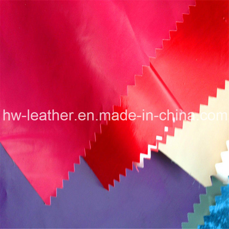 Viscose Backing Garment PU Leather Hw-925
