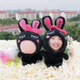 Wholesale Heart Black Rabbit 3D Face Doll