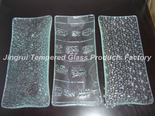 Clear Glass Tempered Glass Serving Dishes/Plate for Restaurant/Guesthouse (JRCFCLEAR0028)
