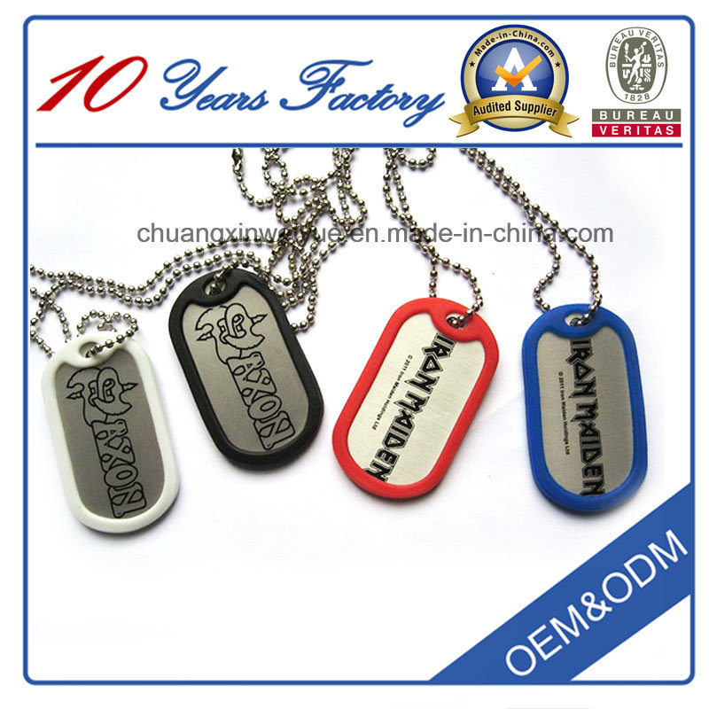 All Kinds of Aluminum Engraved Dog Tags with Silicone