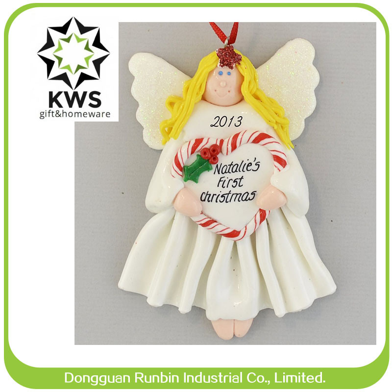 Handmade Angel (Blonde) Baby's First Christmas Personalized