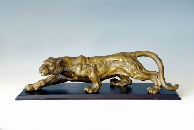 Bronze Leopard Sculpture (TPAL-023)
