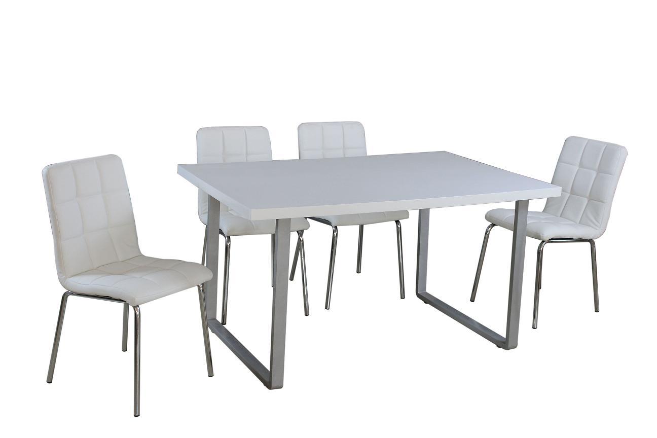 Dining Table, Made of MDF Top and Steel Legs