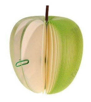 Goldensunsky Green Fruit Apple Shaped Memo Paper Note Pad, School Office Stationery Gift