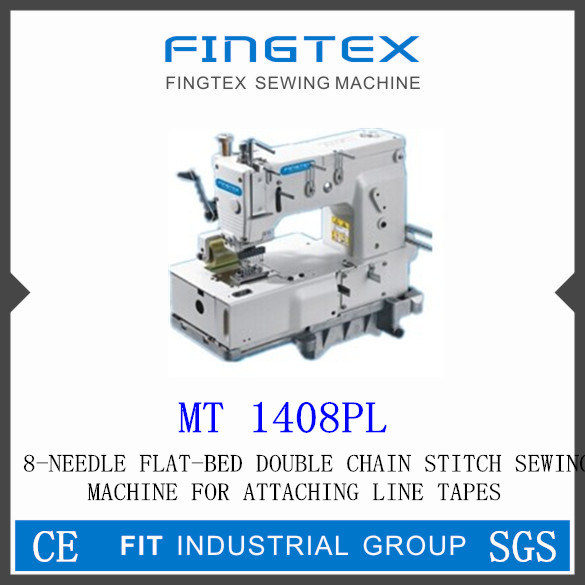 8-Needle Flat-Bed Double Chain Stitch Sewing Machine (1408PL)