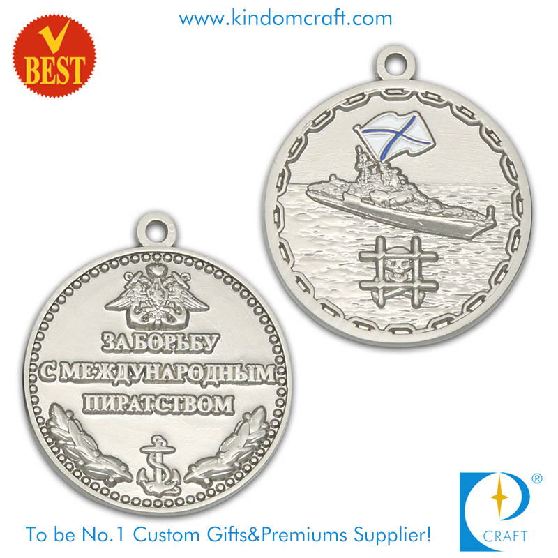 High Quality 3D Silver Medal for Gift Sets