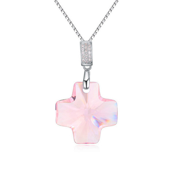 Women's Alloy Pink Crystal Austria Necklace Jewellery