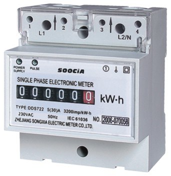 Ddsy722 Type Professional High Quality Single-Phase Electronic Pre-Paid Time-Sharing Watt-Hour Meter with CE Approval