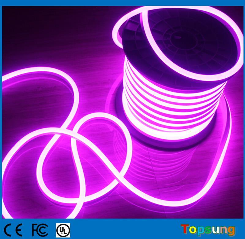 14*26mm Pink LED Neon Flex Rope 220V IP65 Decoration Lighting with White PVC Cover