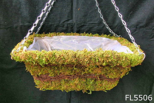 Moss Square Hanging Basket (FL5506)