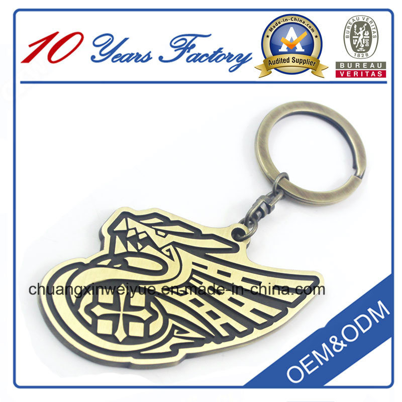 Custom Paint Key Chain with Gold Plated (CXWY-k49)