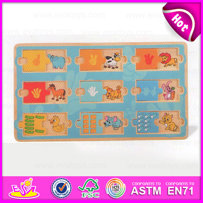 2015 Learn Number Kids Wooden Jigsaw Puzzles, Promotional Children Number Games Puzzle, Wholesale Cheap Wooden Puzzle Toy W14A121