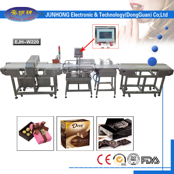 Combination Metal Detector and Check Weigher for Metal Detecting, Weight Checking and Sorting