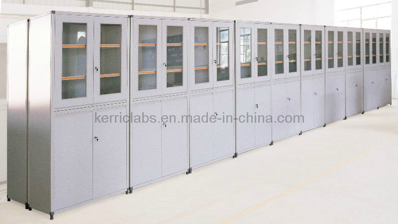 Glass Door Stainless Steel Laboratory Storage Cabinet for School Experiment