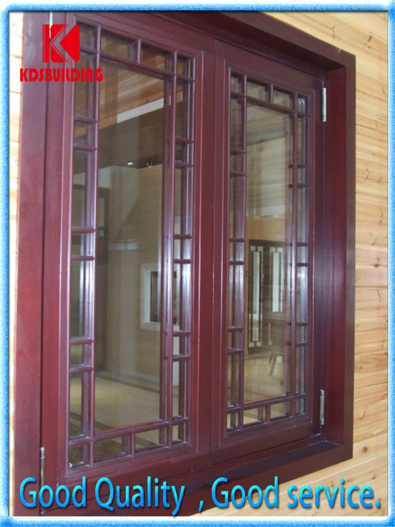 Popular Woodgrain Grill Design Casement Window