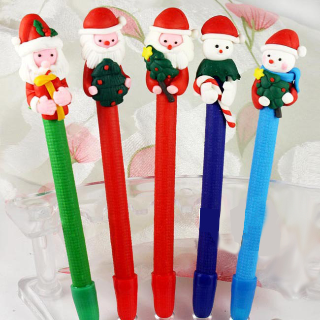 The Santa Claus Christmas Gift Pen Polymer Clay Pen (OEM LOGO Printing is available)