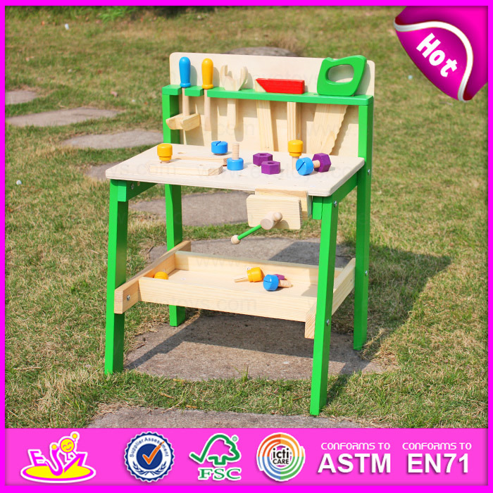2015 Top New Wooden Tool Toys for Kids, Wooden Pretend Tool Toys Tool Station Toy for Children, Pretend Play Tool Set Toy W03D057