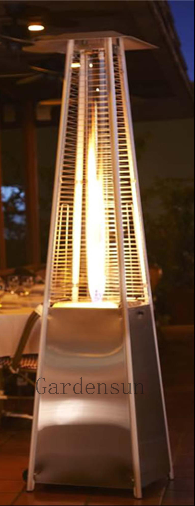 2015) Quartz (glass) Tube Flame Pyramid Outdoor Gas Patio Heater
