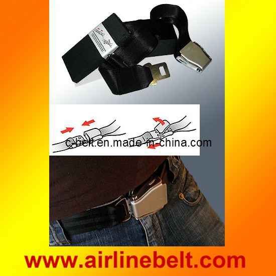 Unique aircraft buckle black man belt