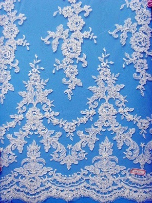 High Quality Beaded Lace Fabric
