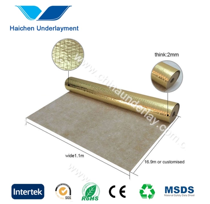 Rubber Foam Sheet Insulation with Gold Aluminum Foil