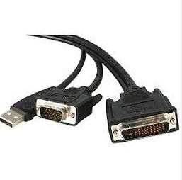 USB Male to VGA 15 Pin Male Adapter Cable