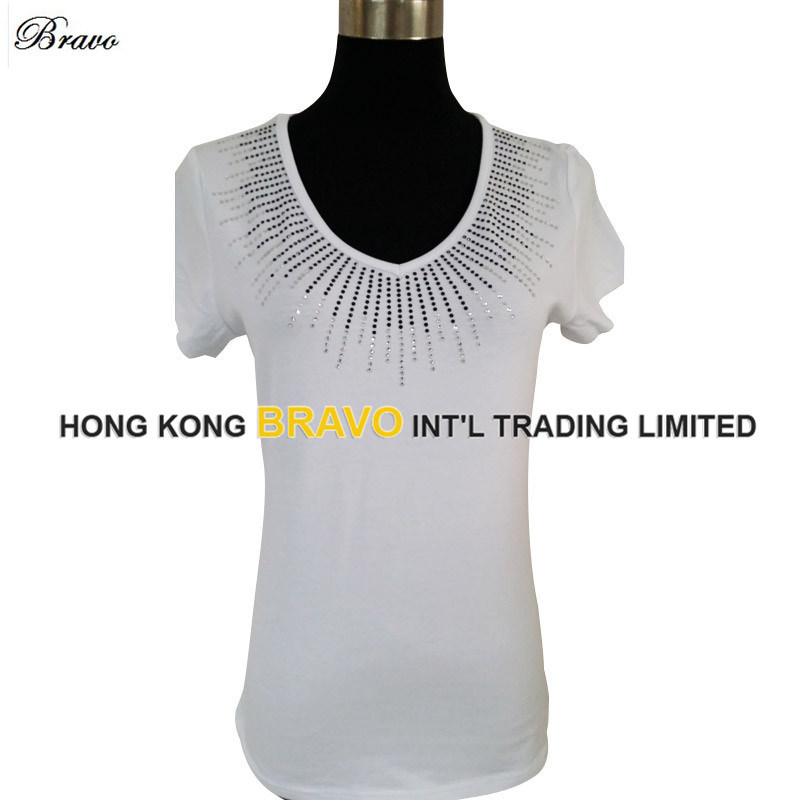 Women's Knitted T Shirt with Stone (BR061)