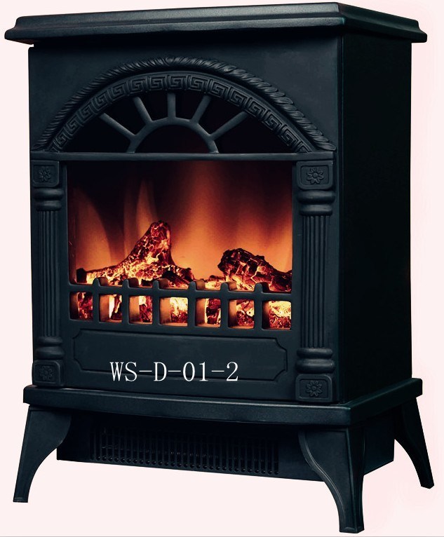 Cast Iron Like Freestanding Electric Fireplace with Manual Switch (WS-D-01-2)