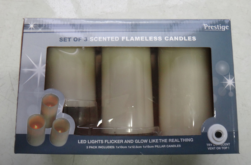 Flameless Carved /Glittle LED Candle Light