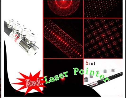 5 in 1 Red Laser Pointer with 5 Laser Patterns (XL-RP-205)