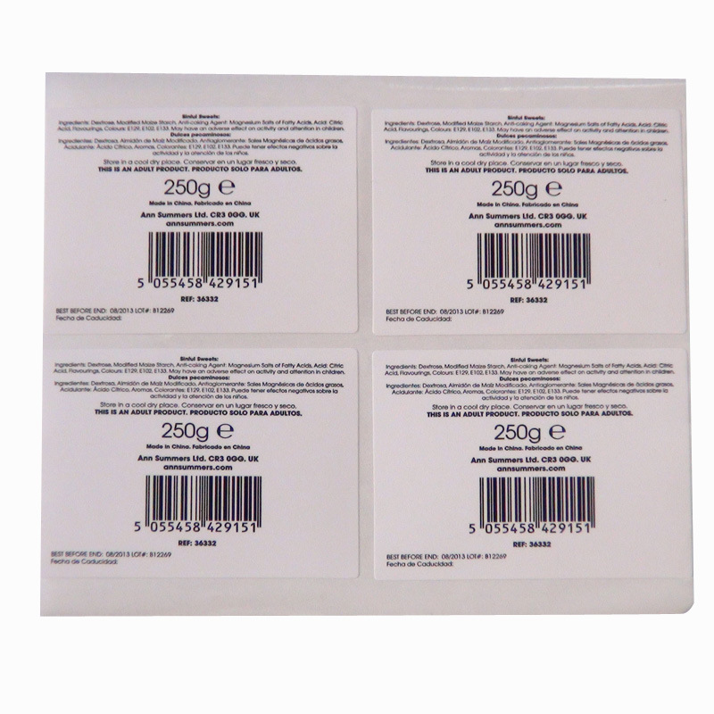 Self Adhesive Paper Sticker Label with Bar Code