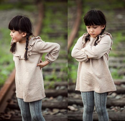 2015 Early Autumn Fashion Design Healthy Fabric Kids Clothing for Girls