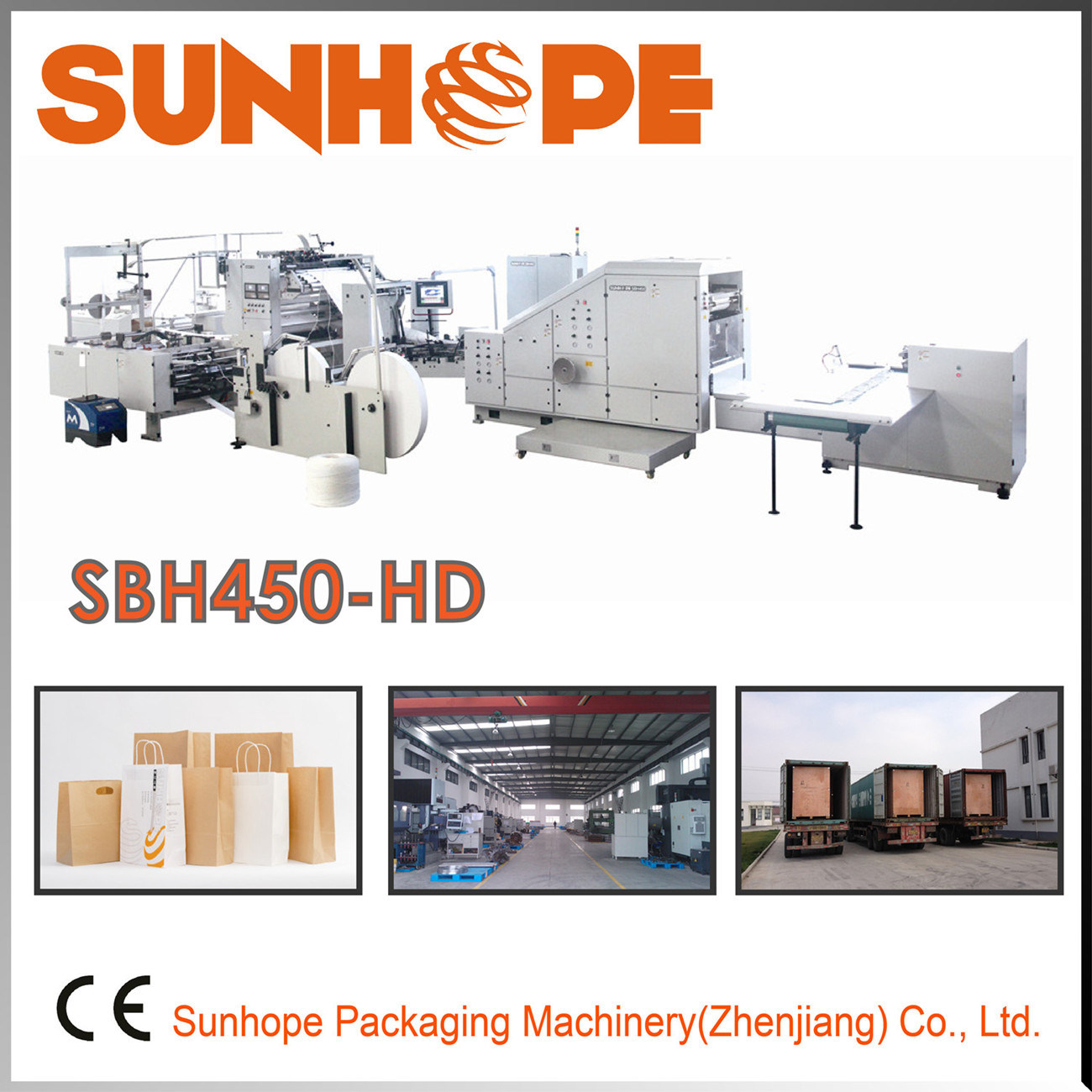 Sbh450-HD Paper Shopping Bag Making Machinery